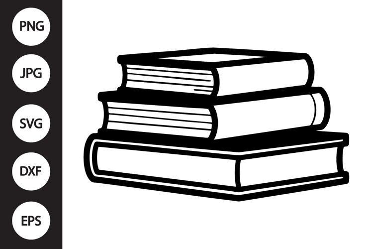 Books Stack SVG example image 1