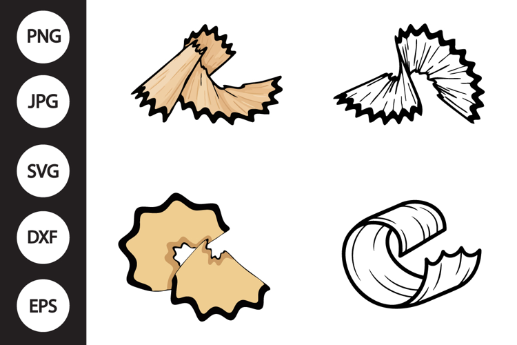Pencil Shaving SVG, Pencil Shaving Clipart