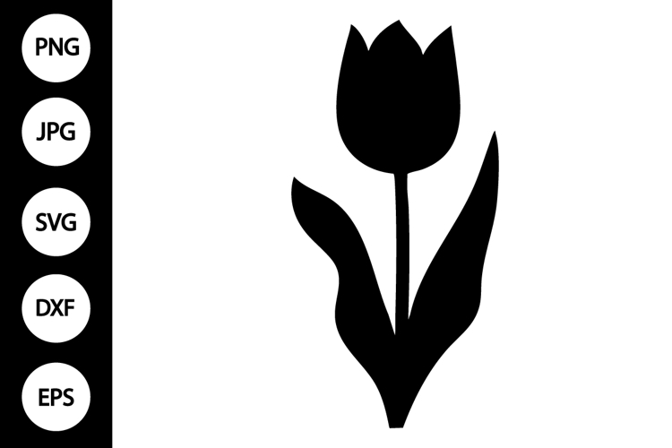 Silhouette Tulip SVG