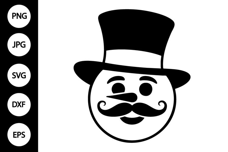 Silhouette Snowman Svg Image 2