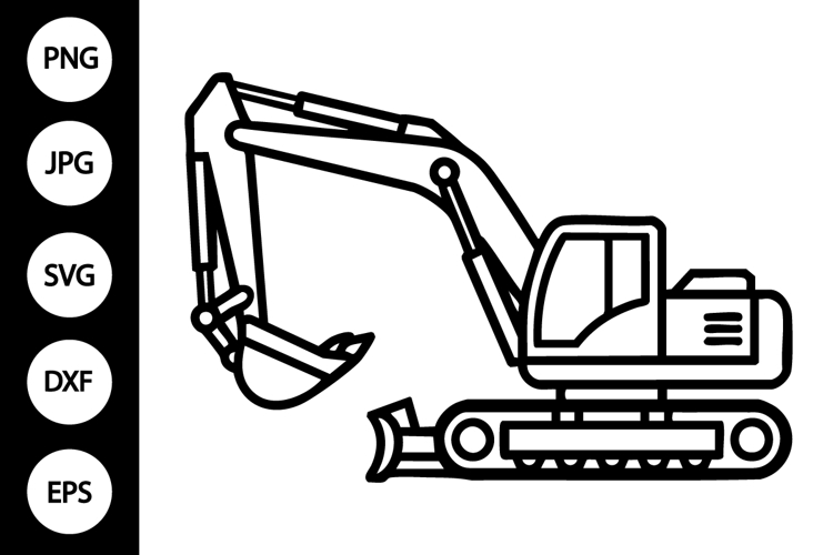 Excavator Svg Image 8