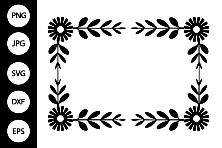Floral Frame SVG Image 6