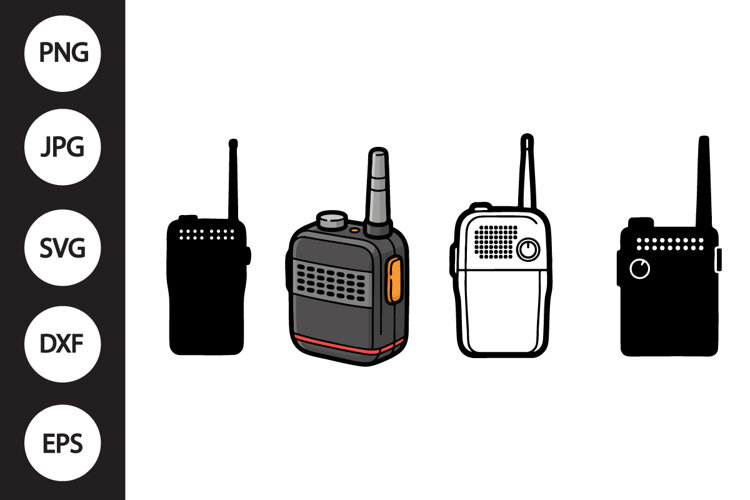Walkie Talkie SVG, Walkie Talkie Clipart example image 1