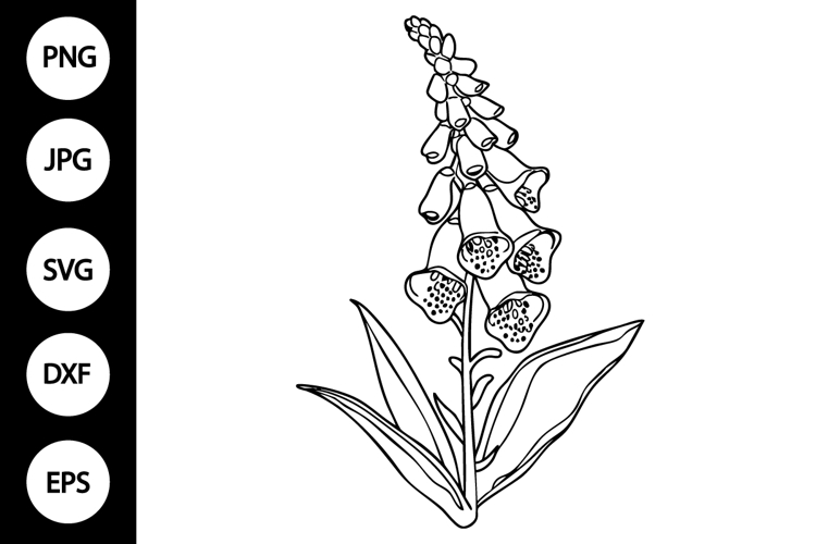 Flower Clipart Black And White Image 17