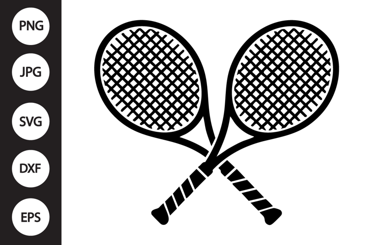 Crossed Tennis Rackets SVG