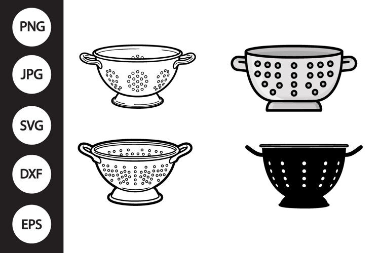 Kitchen Colander SVG, Kitchen Colander Clipart example image 1