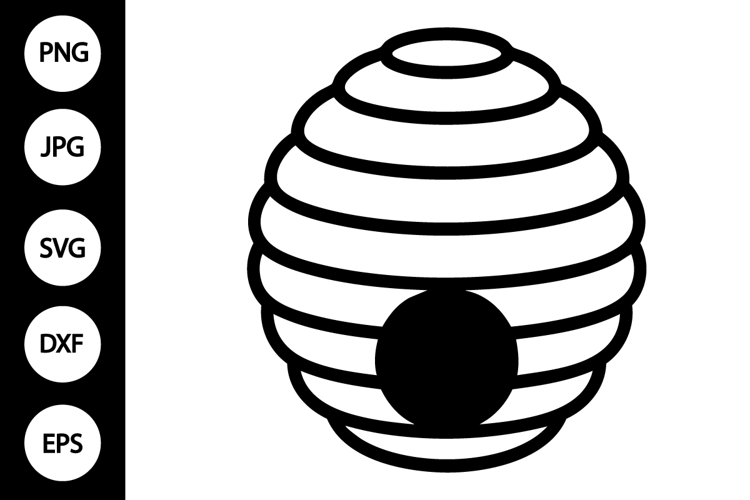 Bee Hive Outline SVG, Coloring Page
