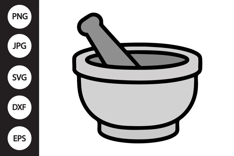 Mortar And Pestle SVG example image 1