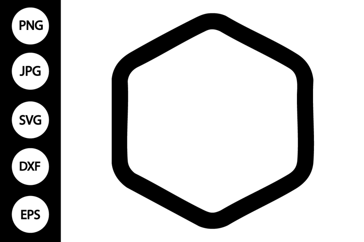 Hexagon Rounded Frame SVG