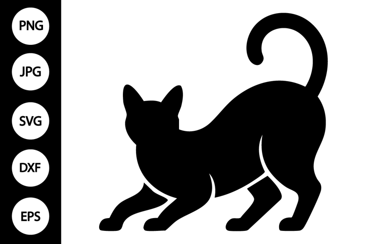 Cat Silhouette Clipart Image 6
