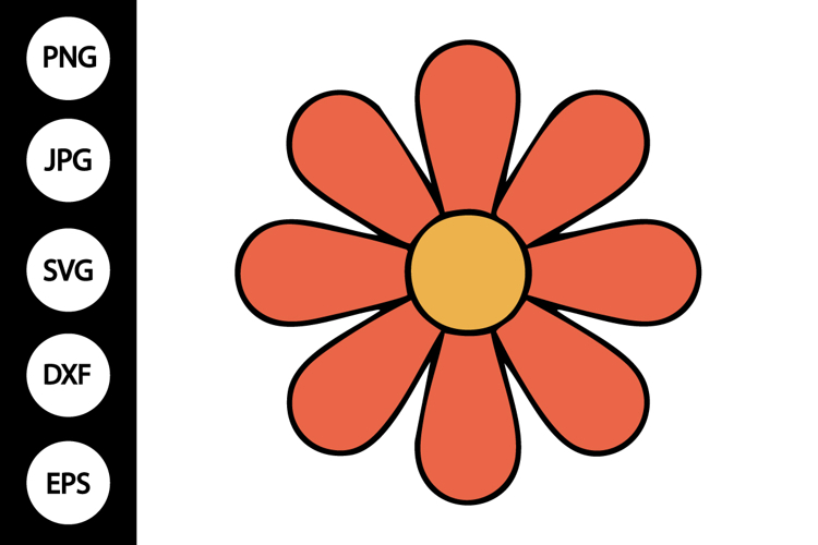 Groovy Daisy SVG