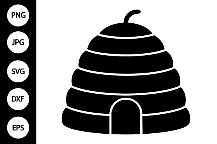 Bee Hive Silhouette SVG