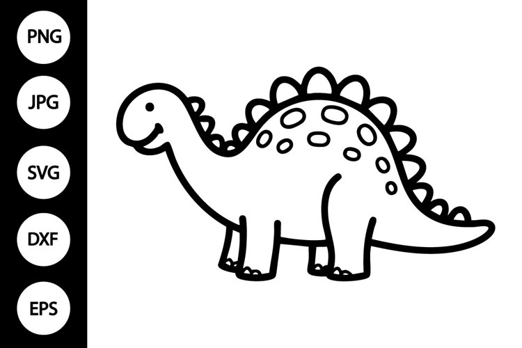 Silhouette Dinosaur Clipart Image 10