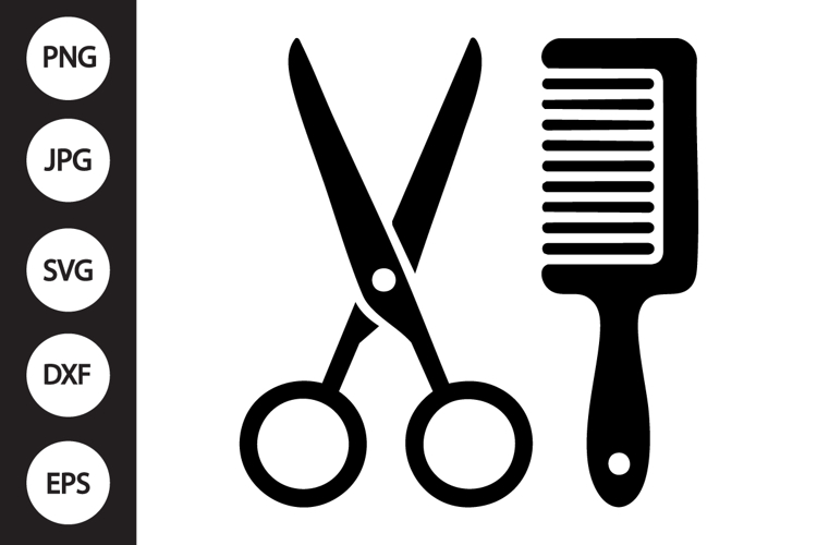 Scissors and Hairbrush SVG