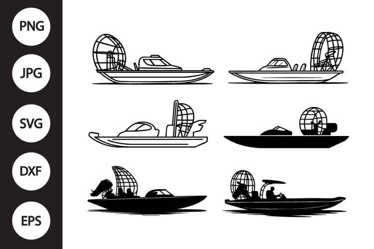 Airboat SVG, Airboat Clipart