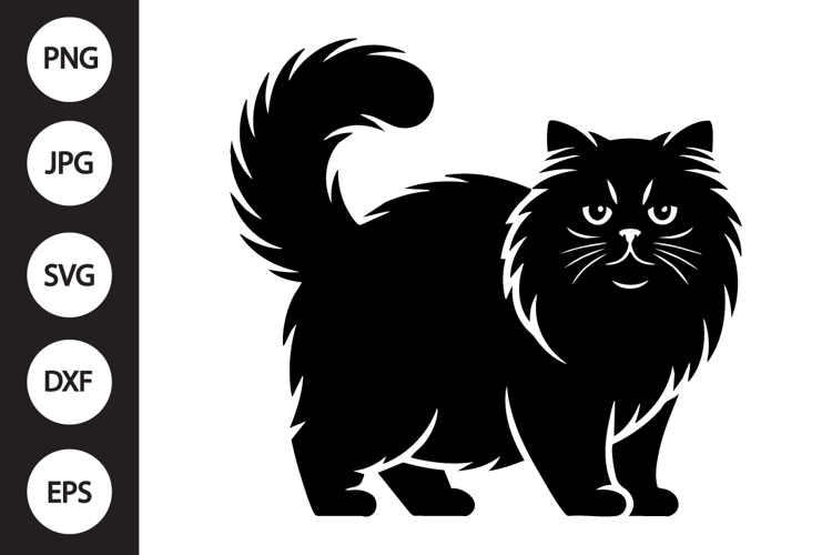 Persian Cat Silhouette SVG