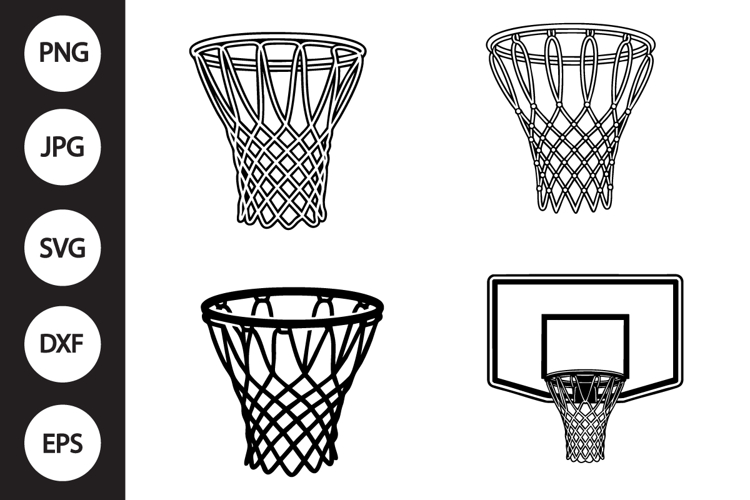 Basketball Hoop SVG, Basketball Hoop Clipart example image 1
