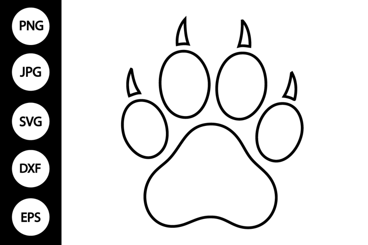 Paw Print Outline Image 11