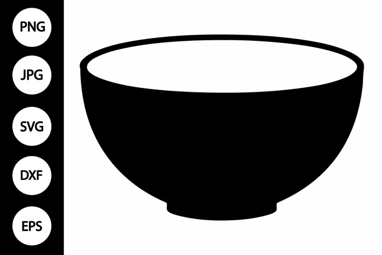 Silhouette Bowl SVG