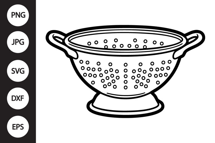 Kitchen Colander SVG example image 1