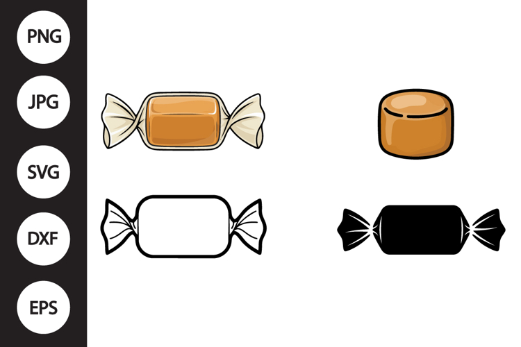 Caramel Candy SVG, Caramel Candy Clipart