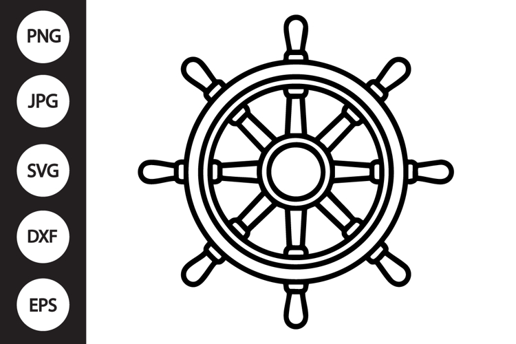 Ship Wheel Svg Image 19