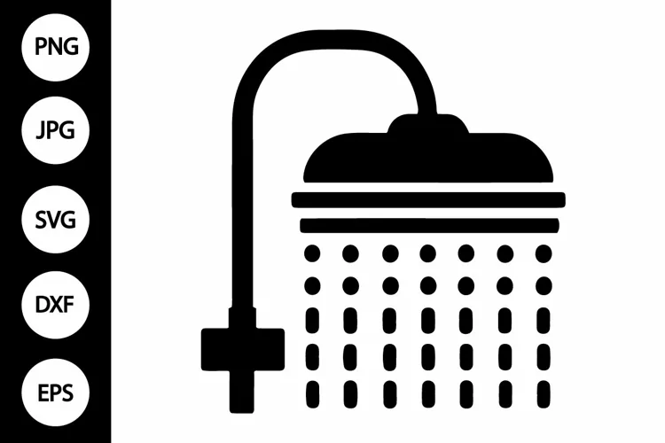 Silhouette Showerhead SVG