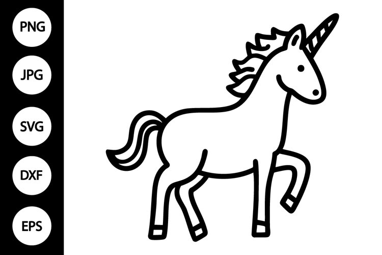Silhouette Unicorn Clipart Image 15