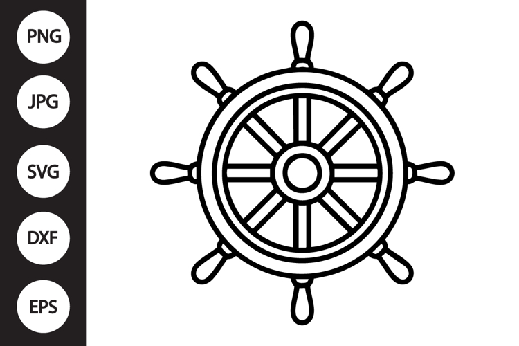 Ship Wheel Svg Image 14