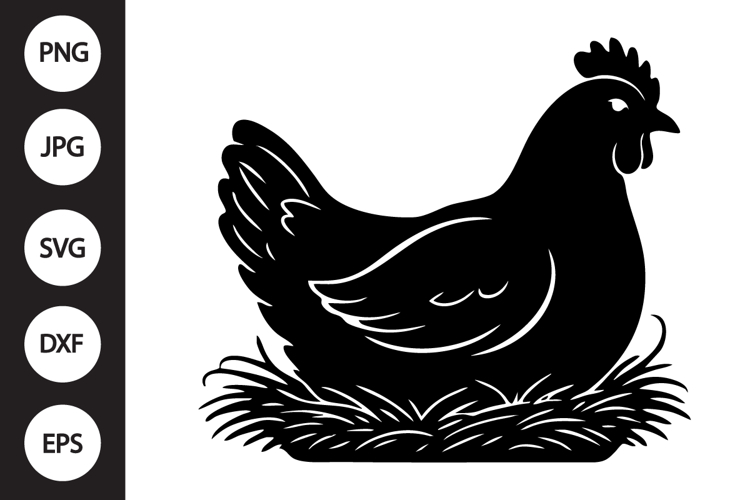 Chicken on Nest SVG