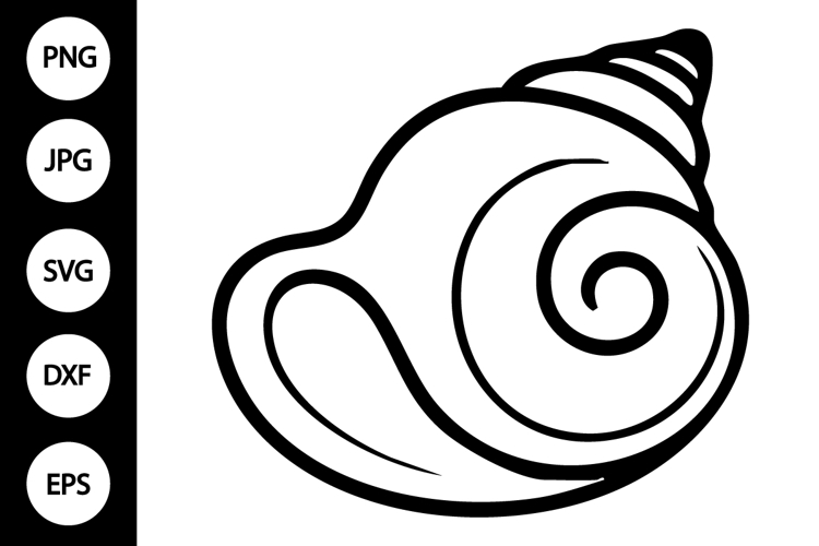 Seashell Outline SVG