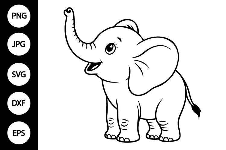 Baby Elephant SVG
