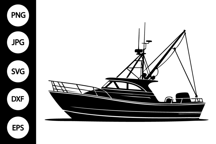 Fishing Boat SVG