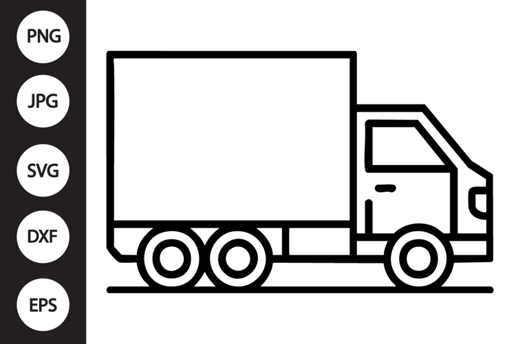 Box Truck Outline SVG, Coloring Page (6660759)