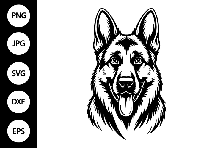German Shepherd Head SVG