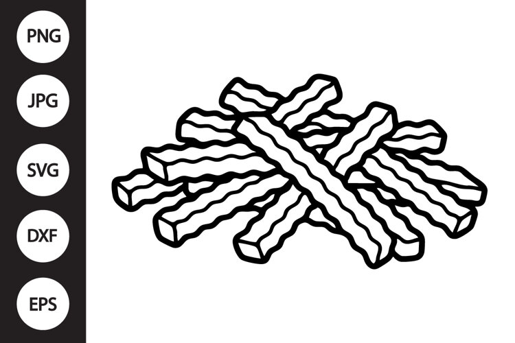 Crinkle Fries SVG example image 1