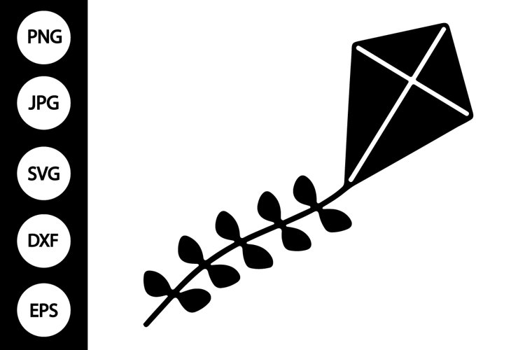 Silhouette Flying Kite SVG