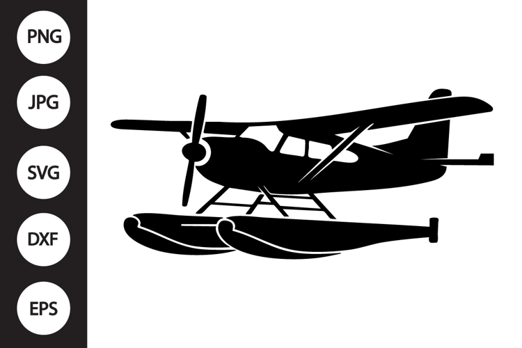 Seaplane Silhouette SVG