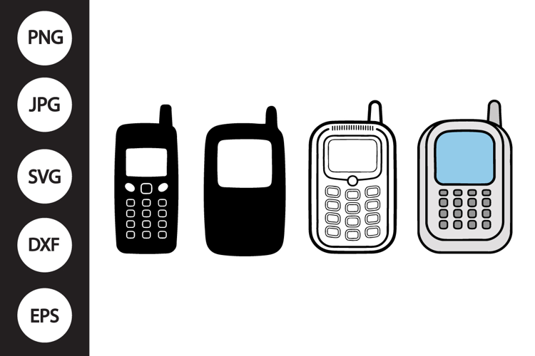 Retro Cellphone SVG, Retro Cellphone Clipart