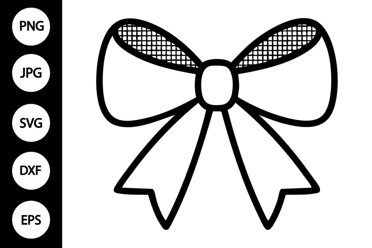 Ribbon Bow Outline SVG, Coloring Page
