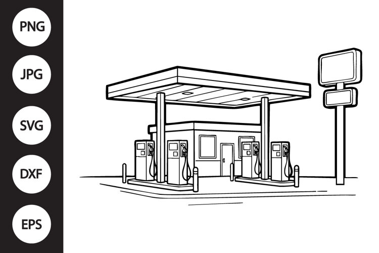 Gas Station SVG example image 1