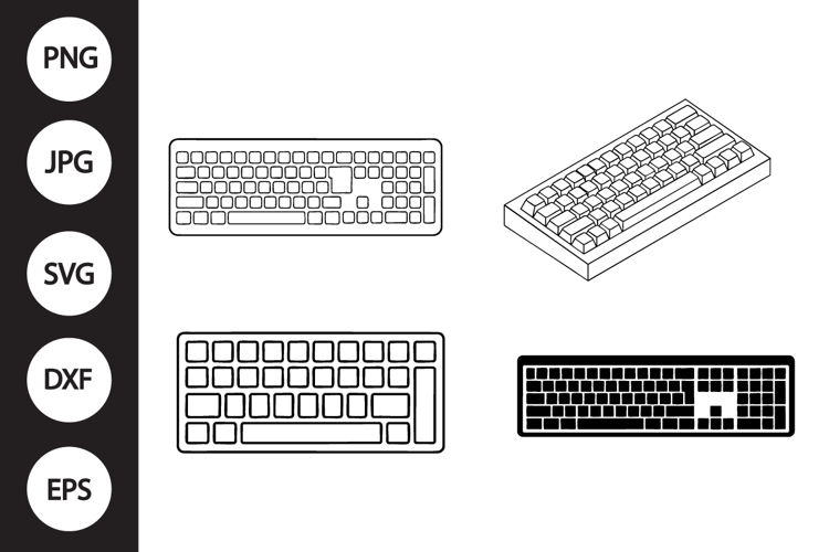 Keyboard SVG, Keyboard Clipart example image 1
