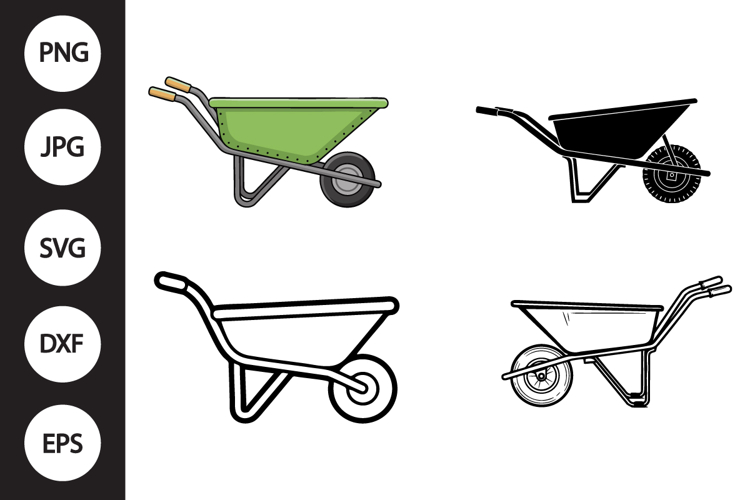 Wheel Barrow SVG, Wheel Barrow Clipart