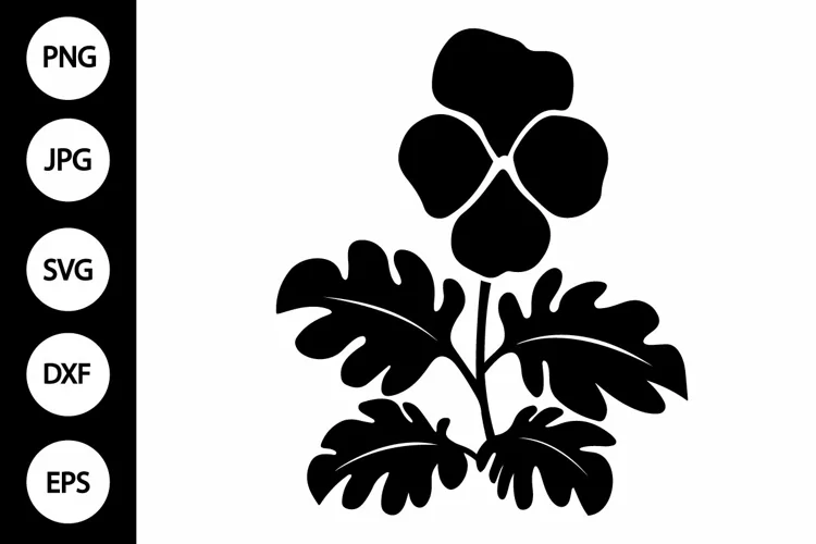 Silhouette African Violet SVG