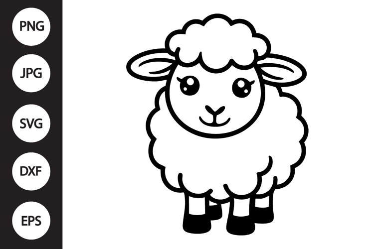 Cute Sheep SVG