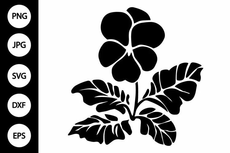 Silhouette African Violet SVG