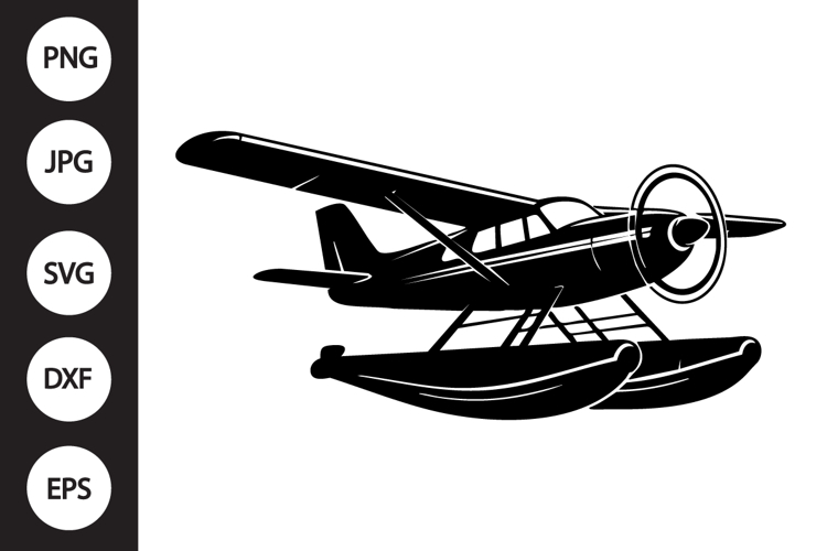 Seaplane Silhouette SVG