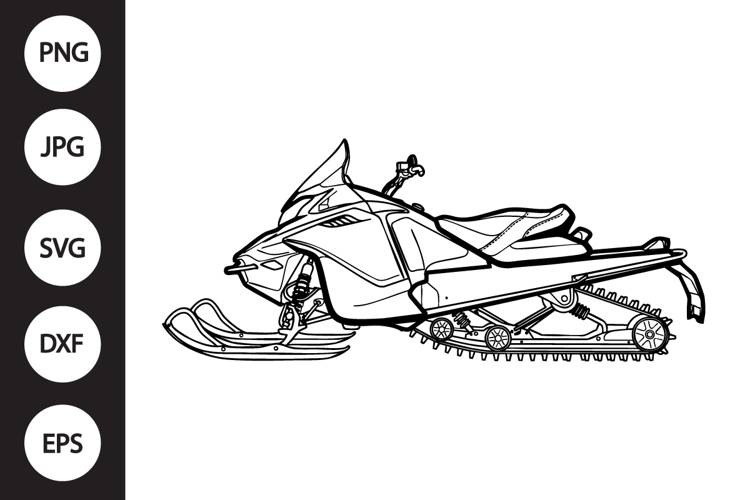  Snowmobile Clipart Image 3