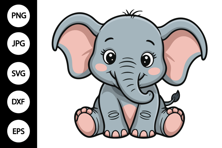 Baby Elephant SVG