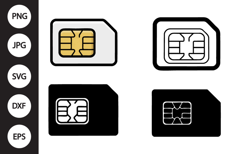 SIM Card SVG, SIM Card Clipart